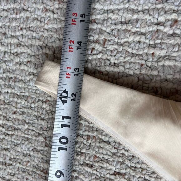 J Crew Bridesmaid Dress Heidi Silk Chiffon Ivory Champagne Size 10 Tall NEW - Picture 9 of 14